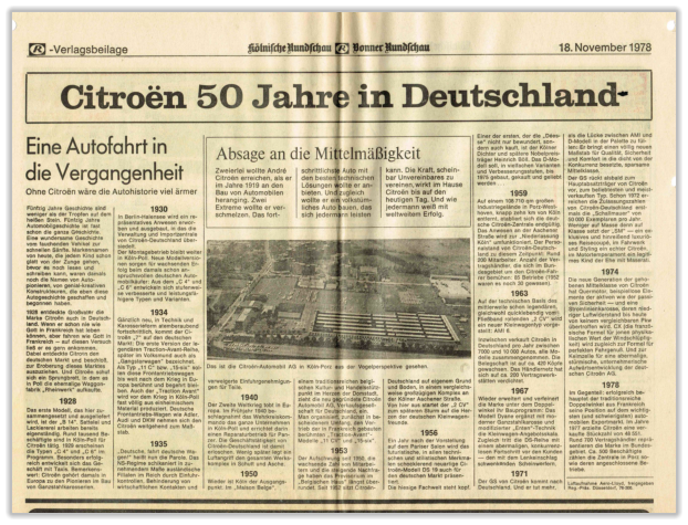 CITROEN 50 Jahre in Köln